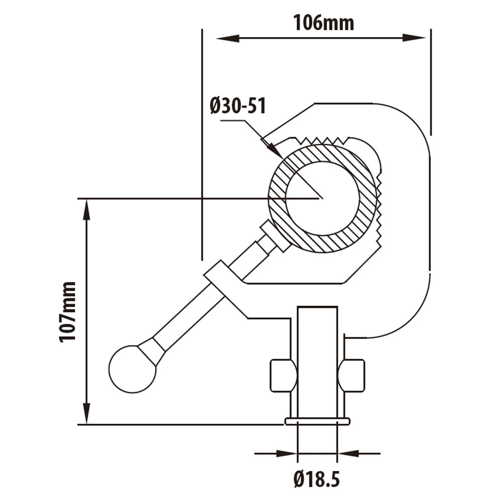 Зажим KUPO C-05 ALUMINUM ALLOY CLAMP